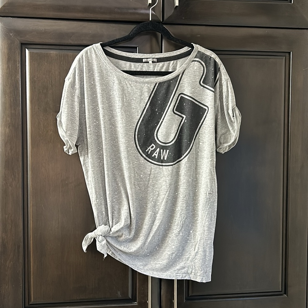G-Star Raw oversized boxy tee with side slit for tie